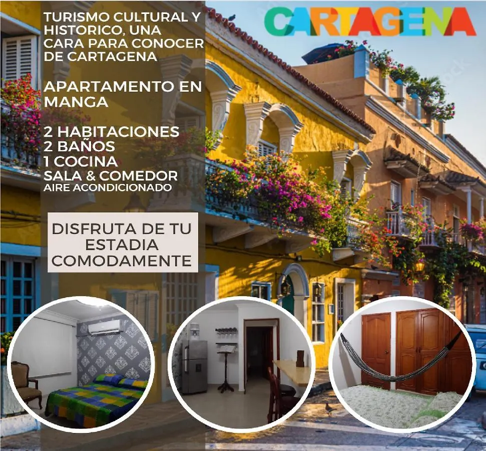 Cartagena Apartamento En Manga De 2 Habitaciones 0*,  Colombia
